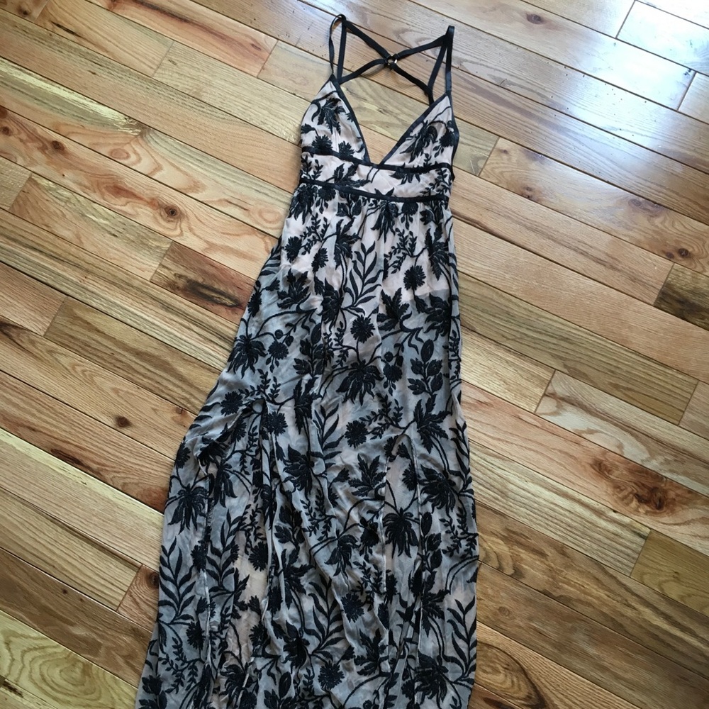 Somedays Lovin Sheer Floral leotard dress